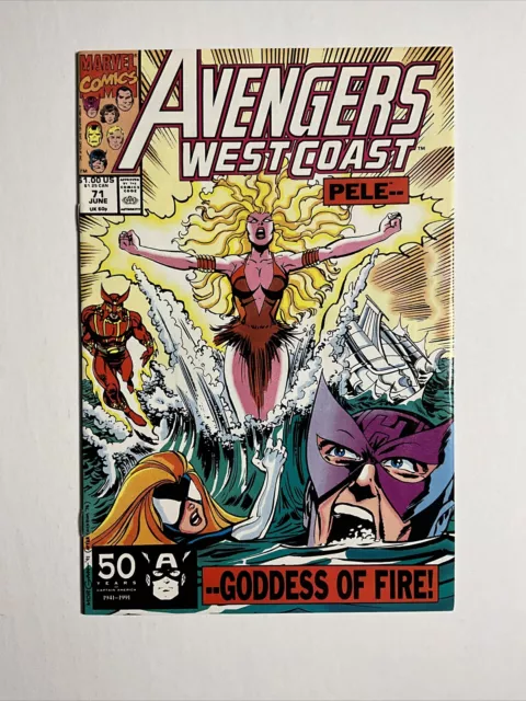 West Coast Avengers #71 (1991) 9.4 NM Marvel High Grade Comic Book 1st Pele App