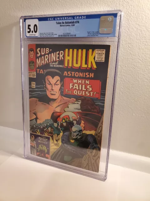 Tales to Astonish #74 CGC 5.0 OW Pages (1965 Marvel Comics)