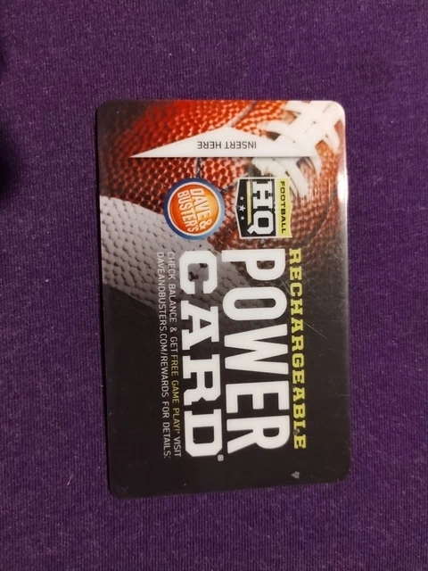 Promo Dave and Busters Power Card Football Hq NO VALUE FREE SHIP