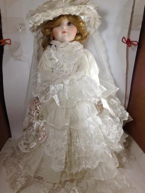 BRADLEY DOLL Porcelain Bride Musical Wedding March 19”