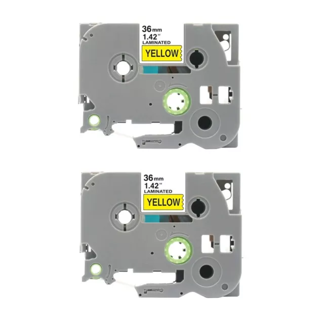 2 PièCes 36Mm TZC Label Printing Paper Label Ribbon pour  PT-E100 PT6869