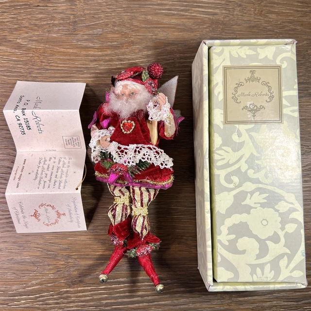 LIMITED MARK ROBERTS Raspberry Tart Fairy Santa Elf Doll Figure SMALL