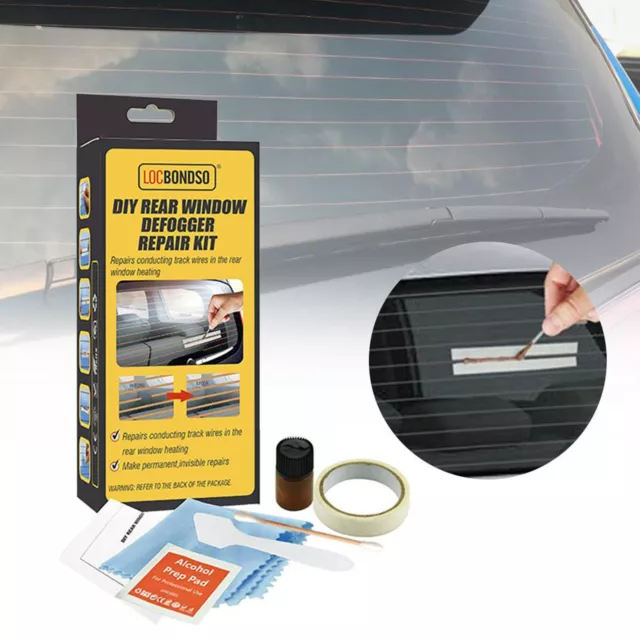 Car Rear Window Defogger Repair Kit Scratched Broken Defroster Heater Grid