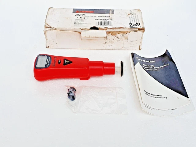 Amprobe TACH-10 Tachimetro, Contatto & senza Digitale 99999 Giri Al Minuto