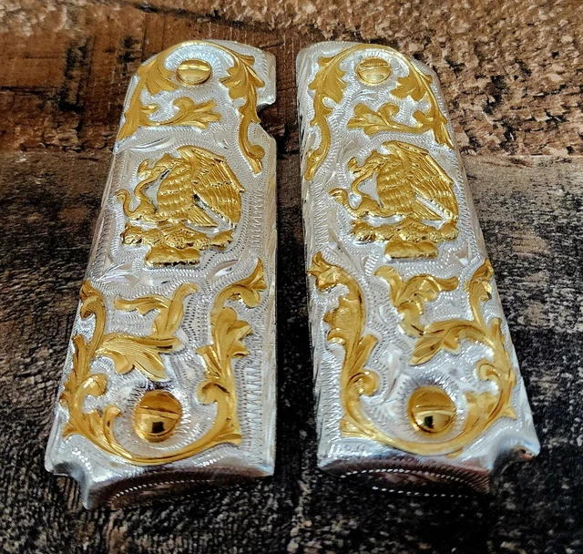 Beretta 92FS/96 Eagle Mexico Flag Grips - Gold Guns