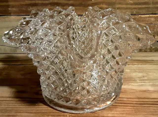 Westmoreland Glass English Hobnail Clear Ruffled Bowl