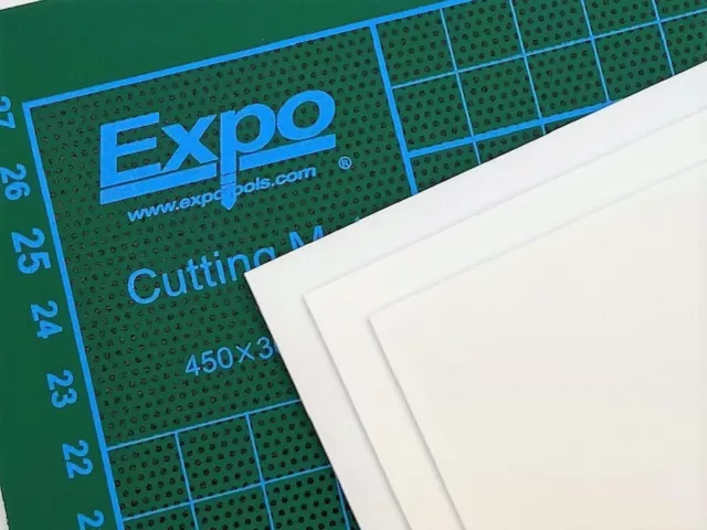 Expo 56010 A4 Size 0.25mm Plasticard White (10 Thou)