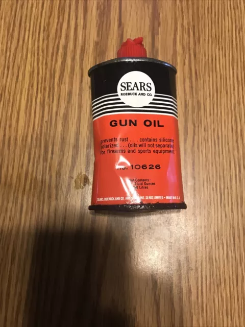 Vintage SEARS Silicone Spray can Empty Sears Roebuck and Co lubricant spray