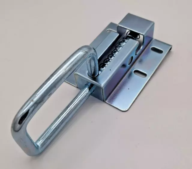 Blocco cancello, barra a cassetto, acciaio zincato, misure 215 x 97 mm