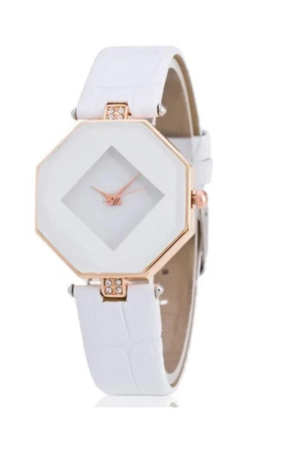 Montre Femme Michel Delaby Fantaisie - Bracelet Doré Maille Croisée, Occasion (pile à Changer)