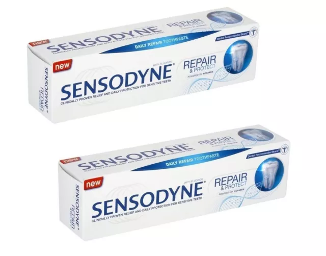 Sensodyne Repair & Protect Toothpaste with NOVAMIN 75ML STRONGER REPAIR X 2 PACK