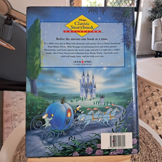 VINTAGE 1998 DISNEY'S Cinderella Classic Storybook Hardcover Rare Book ...