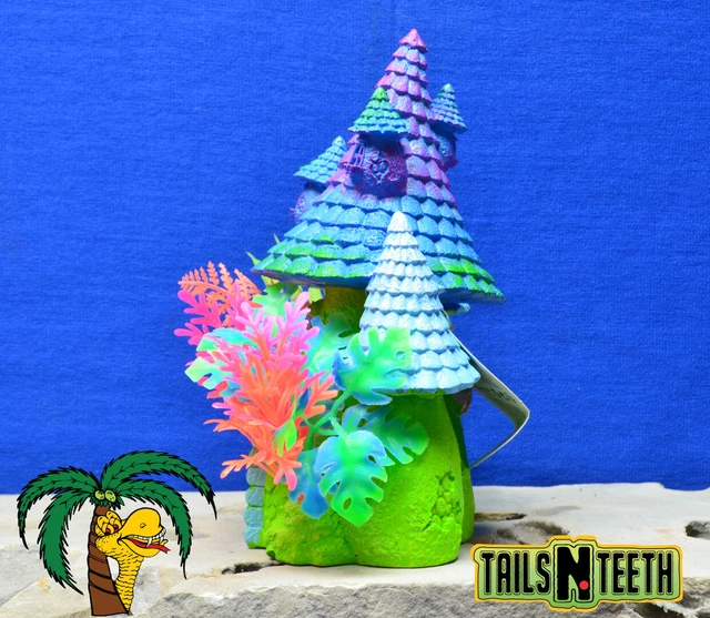 Marina iGlo Fantasy House 8" (20cm) Aquarium Ornament - Glows Under Blue LEDs 2