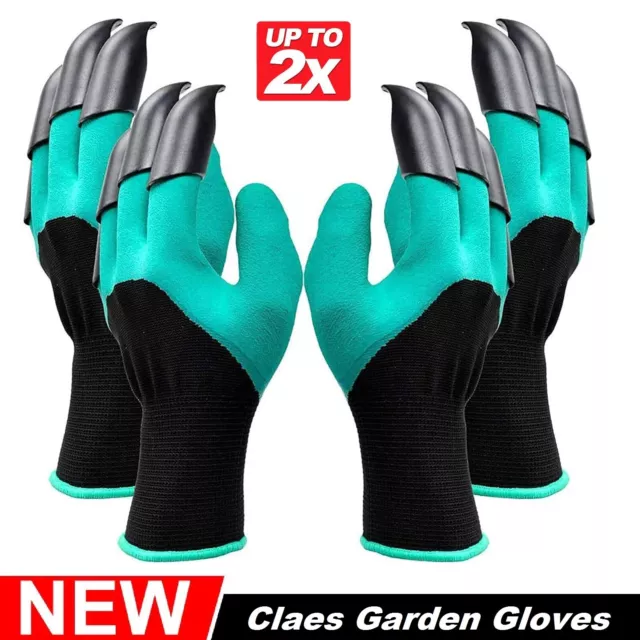 Gardening Rubber Gloves With Claws Safety Garden Gloves for Digging & Planting
