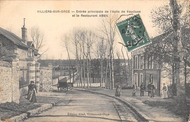 Cpa 91 Villiers On Barley Main Entrance Of The Asylum Vaucluse Restaurant Absil