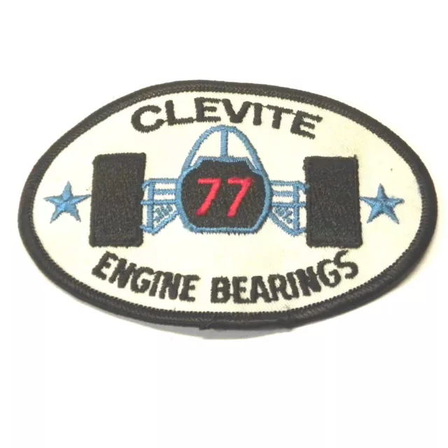 Vintage Clevite Engine Bearings Patch Race Car Pre Owned Vtg White Patch Used