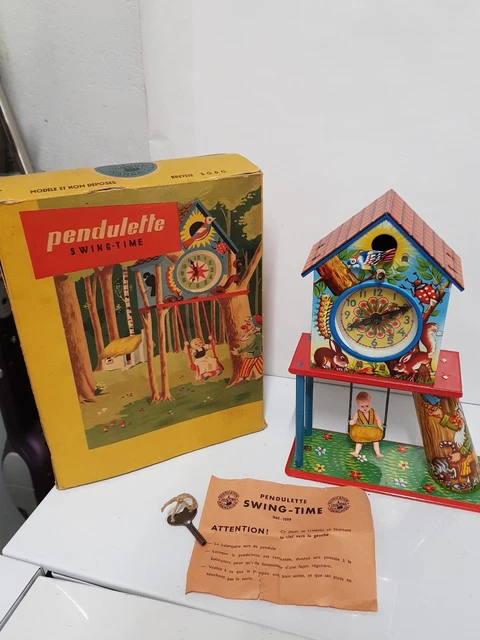 Jouet Ancien En Tôle – Jeu De Lutteurs, Mécanique, Made In France, Vieux Jouet