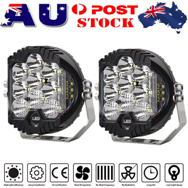 7/9 INCH LED Headlight Work Driving Lights Round SpotLights DRL 4x4 Offroad