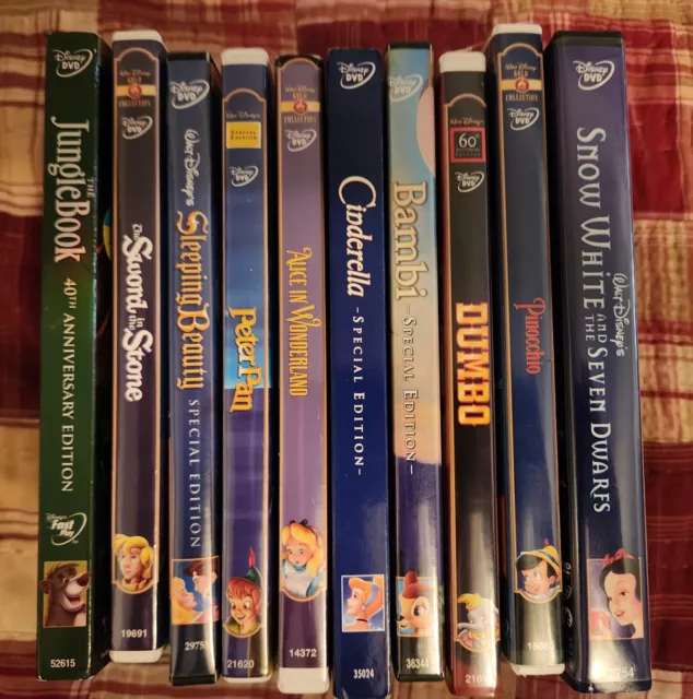 Disney CLASSIC Animated Features DVD Ten Movies: Snow White, Pinocchio, etc.