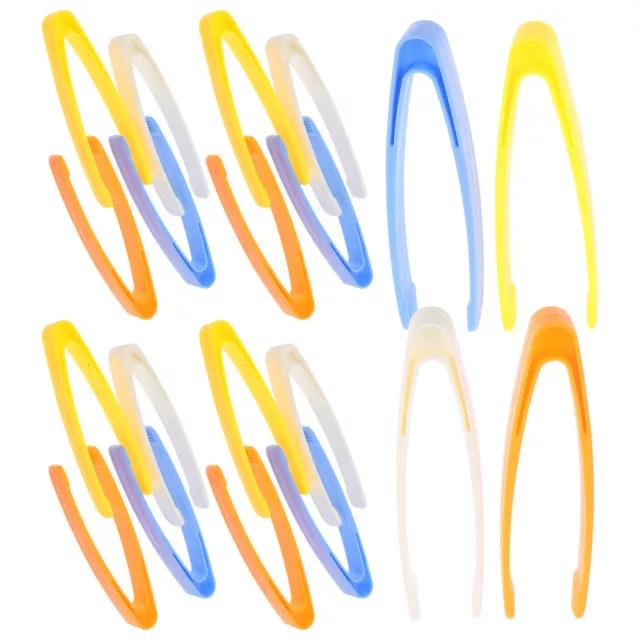 20pcs Plastic Rainbow Tweezers for Beading & Motor Skill Development-QT