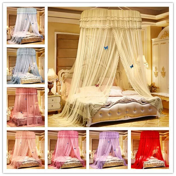 Princess Bed Canopy Netting Curtain Bedding Dome Tent Mosquito Net Ceiling Mount