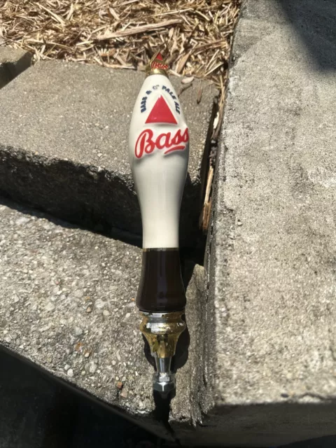 Vintage Bass and C's Pale Ale 11.5" Beer Tap Handle Porcelain Knob Tapper