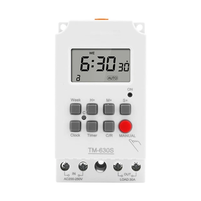 Minuteur Numérique LCD 7 Jours – 220V, Intervalle 1 Seconde, Interrupteur Programmable