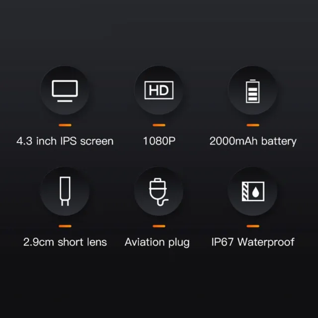 Endoscopio pixel ad alta risoluzione 1080p 2000mah schermo IPS HD IPS G30-M NUOVO