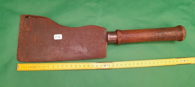 Outil Ancien - feuille de boucher old butcher's knife hachoir viande SGC