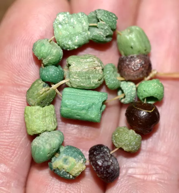 Rare Ancient Glass Excavated Dig Beads Afghanistan Trade Circa 1000 Years Old 5