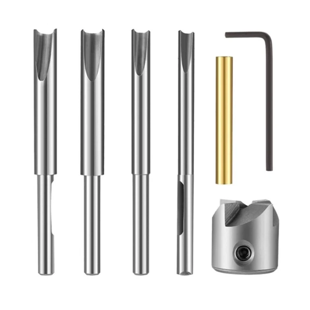 7x Kit de recortadora Pluma Molino de madera Sistema de recorte Cabezal de corte Manga Adaptador
