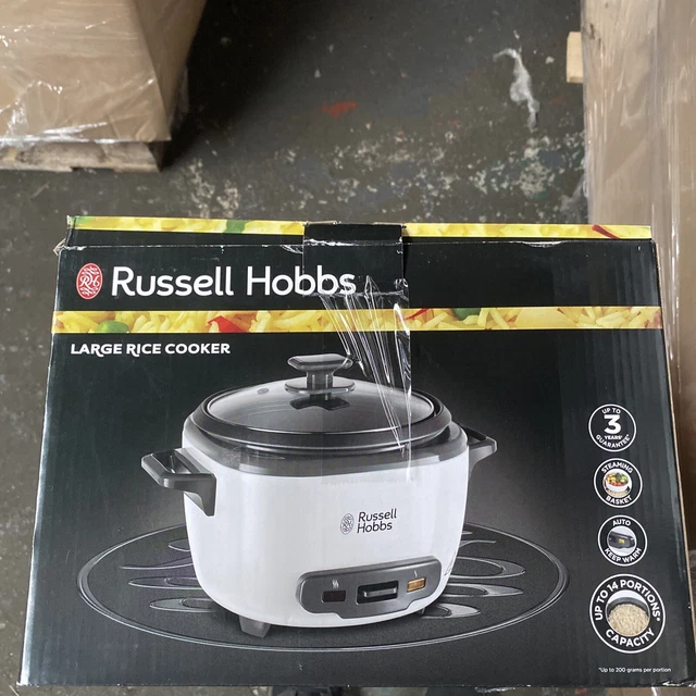 RUSSELL HOBBS LARGE Rice Cooker And Steamer White 27040 £31.00