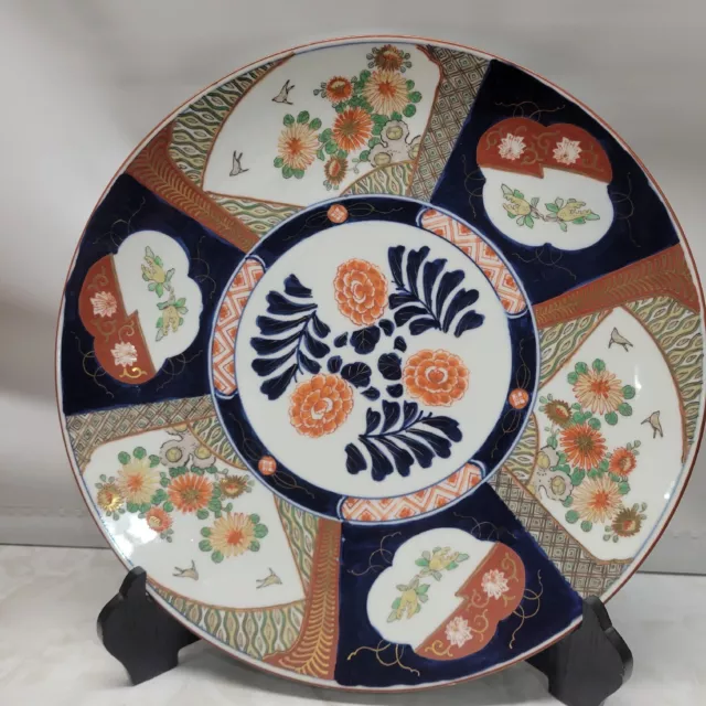 Antique 19th Century Japanese Imari Porcelain Hand Painted Charger Plate