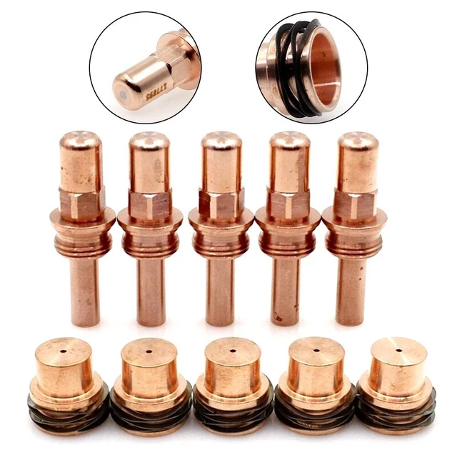 Premium Replacement Electrodes and Tips for Miller ICE80CM Plasma Cutter Torch