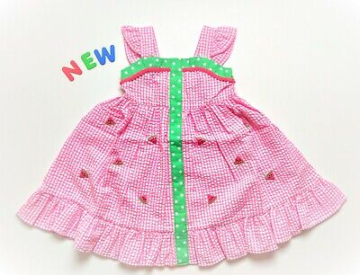 Toddler Kids Girls Clothes 6 - 6X NWT Good Lad Watermelon Seersucker Dress