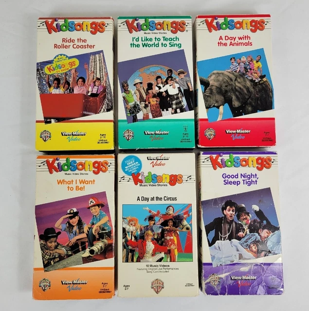 KIDSONGS VHS KIDS Music Video Lot 1980s 5 Silly Songs Teach World To