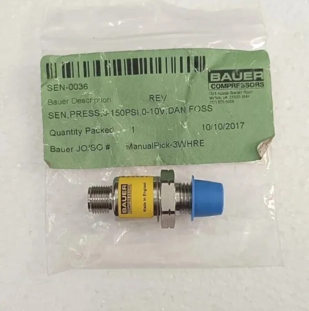 Bauer compresor sen-0036 sensor de presión 0-150 psi 1/4" NPT entrega gratuita
