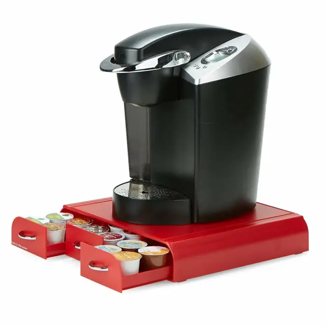 Mind Reader 36 Capacity K-Cup, Dolce Gusto Coffee Pod Holder Drawer, Red 3