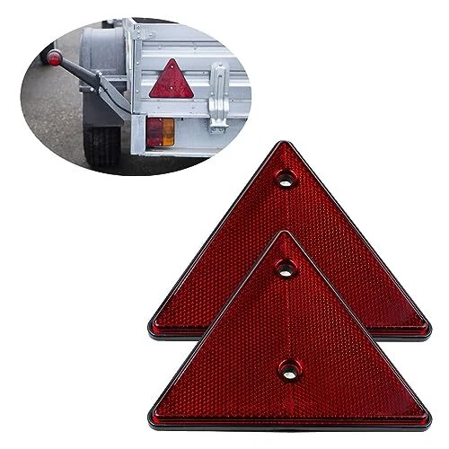 MonoFresh Lot de 2 réflecteurs pour vélo, moto, 96 x 24 x 8 mm, autocollants, E4, rouges, réflecteurs, catadioptres, yeux de chat, multifonctions, certifiés E