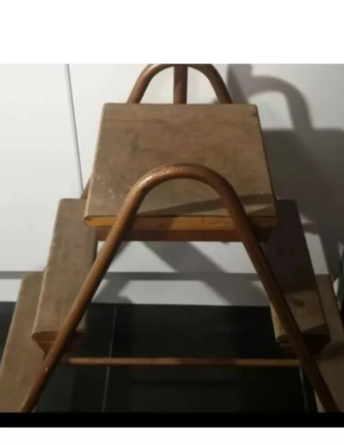 Vintage Slingsby strapazierfähige doppelseitige zuverlässige Arbeitsplattform Schritte stark