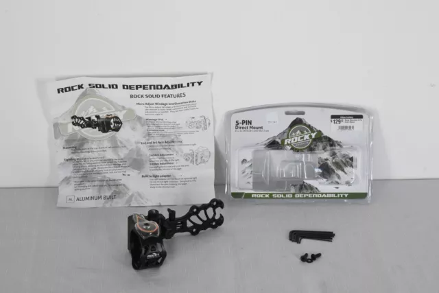 Rocky Mountain 5 Pin Direct Mount Sight for Archery Bow - Excellent/Mint Cond.