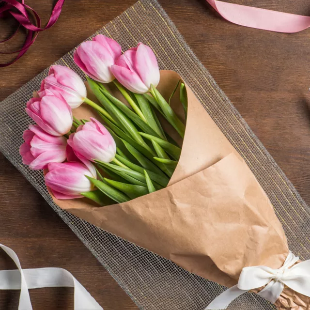Garza nastro tessuto tulle imballaggio floreale bouquet artigianato avvolgimento