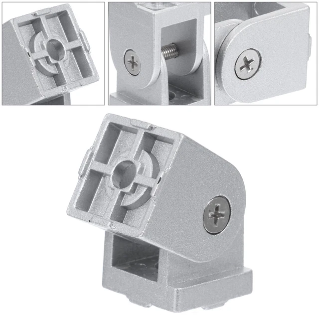 2 Pcs Fournitures D'articulation De Pivot Charnière Profilé En Aluminium