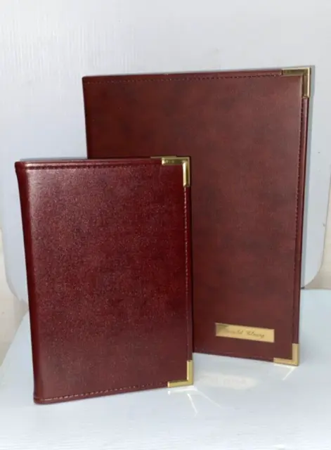 Hazel American Case makers Leather folders ~Burgundy~ Lot Of 3 VTG (FC208-1Q549