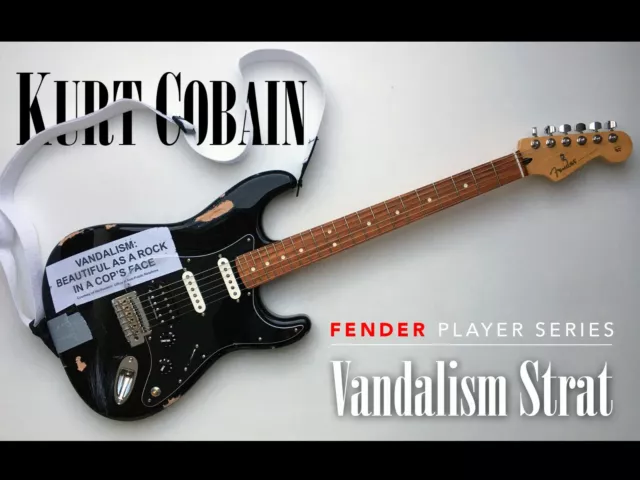 Kurt Cobain Vandalism Strat NIRVANA Fender Stratocaster ROAD WORN Guitar grunge