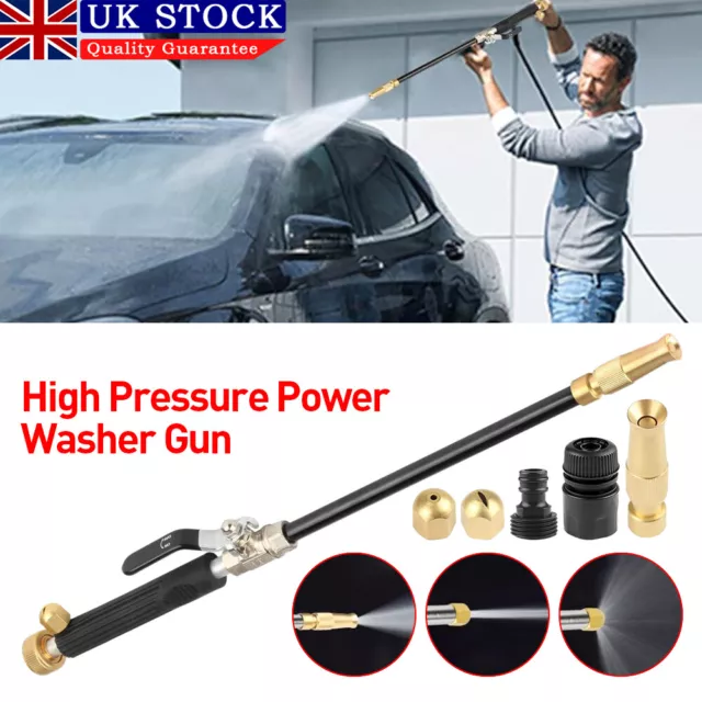 3 Spray Nozzles 2 Connector Garden Car Water High Pressure Power Washer Wand Gun