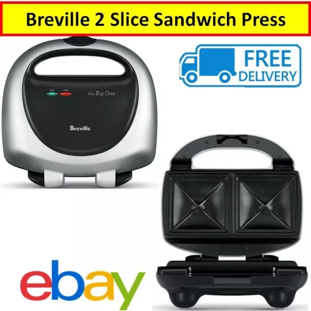 Breville Toastie Maker Electric 2 Slice Sandwich Press Bread Toaster Toasted