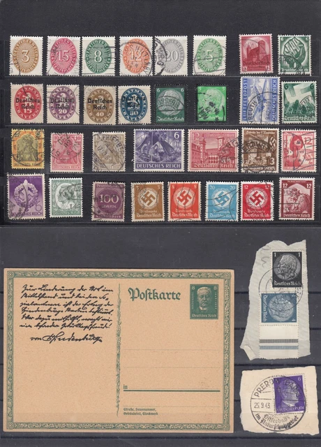 Kleines Lot DEUTSCHES REICH-gestempelt  -5-