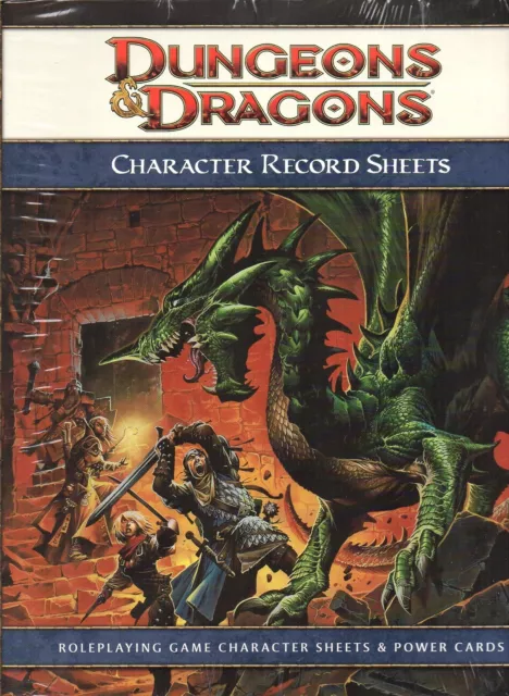 Dungeons & Dragons-D&D-Character Record Sheets-Rollenspiel-RPG-d20-OVP-new-neu