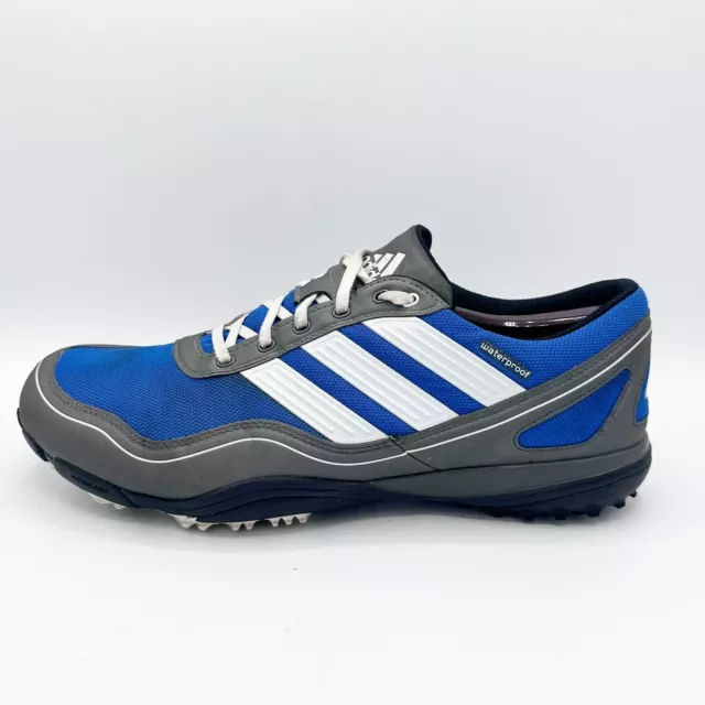 Adidas Pure Motion Spikeless Golf Shoes Silver / Black / Blue  Men's Size 12